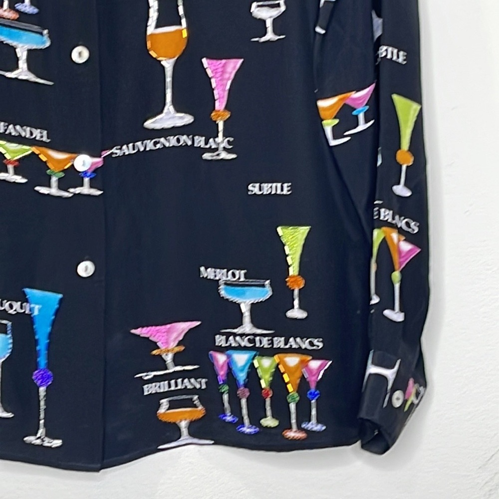 Nicole Taylor Wine Mom 90s Beaded Silk Blouse - Picture 9 of 10